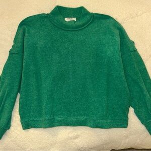 Zenana Green Mock Neck Sweater Top